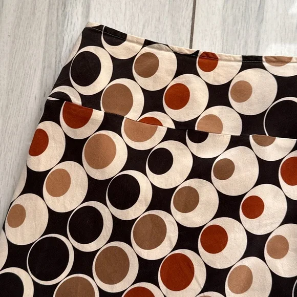 Banana Republic Silk Vintage Pencil Skirt Crepe 60s Retro size 4 Brown Black - Picture 3 of 9